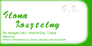 ilona kosztelny business card